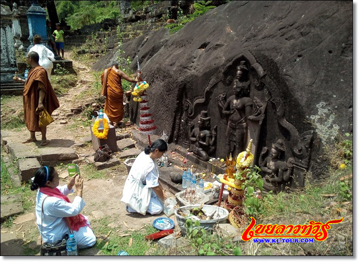 ภาพตรีมูรติ วัดพู ปราสาทวัดพู เมืองจำปาสัก เที่ยวลาวใต้